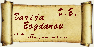Darija Bogdanov vizit kartica